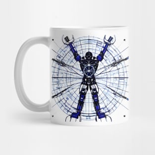 Vitruvian Robot Mug